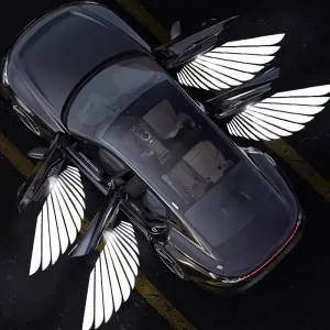 4-Pcs White Angel Wings Projection Light for Car Doors