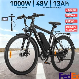 1000W Motor Peak 48V Electric Bike for Adults